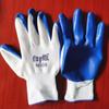 Luvas de proteção do trabalho Luvas de nitrilo de nylon de 13 pinos gaze branca tingqing azul impregnado de borracha resistente ao óleo resistente ao desgaste luvas de couro de borracha azul