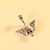 Piercing para el ombligo con forma de calavera y rosa de diamante para fiesta de Halloween, joyería para piercing en el ombligo, comercio electrónico transfronterizo