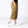 Atacado macacão fino solto plus size Calças médias masculinas multi-bolso calças médias ao ar livre camuflagem casual calças cortadas masculinas