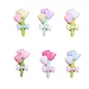Ramo de Rosas y Tulipanes de Dos Colores Resina Iluminadora Accesorios Pegamento Cremoso DIY Pasador Hecho a Mano Funda de Teléfono Pegatina para Refrigerador