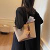Bolso vintage de gran capacidad para mujer, bolso de mano de estilo coreano de moda 2025, bolso de hombro simple y versátil, bolso de mano bajo el brazo.