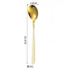 Cuchara y Tenedor de Acero Inoxidable 410 Estilo Coreano Estilo Ins Cuchara Vajilla de Moda Cuchara de Postre Cuchara de Café Tenedor de Fruta para el Hogar