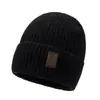 Gorro de punto liso para otoño e invierno para hombres y mujeres, gorro de lana grueso y cálido, gorro versátil con borde enrollado, gorro de punto para exteriores