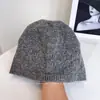 Chapéu de Lã Tricotado Quente de Cor Sólida Oco para Mulheres Outono e Inverno Novo Simples Versátil Chapéu de Lã para Proteger do Frio e Manter Aquecido Chapéu de Puxar