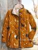 Sudadera de Algodón con Cuello Alto y Pliegues para Mujer 2025 Otoño e Invierno Botón Sudadera de Algodón Degradado para Mujer