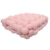Amazon Almohada Nórdica Lana Tejida Cuadrada Tejida Cojín para Silla Cojín de Respaldo para Sofá Estilo Japonés