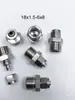 Conexão rápida de aço inoxidável M18x1,5-6x8, com rosca externa M18x1,5, para conectar a um tubo de PU de 6mm de diâmetro interno e 8mm de diâmetro externo