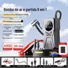 Bomba de Ar para Carro Partida de Emergência Fonte de Alimentação Bomba de Ar para Carro Inflador de Pneus Recarregável Display Digital Sem Fio
