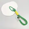 Llavero Colgante de Cuerda de Nylon Tejida de Doble Capa Hebilla en Forma de D Etiqueta Lavable Llavero Decoración Cadena para Bolso de Muñeca Accesorio