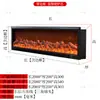 Chimenea Digital Personalizada Llama Simulada Calentador Decorativo de Gabinete Sala de Estar en Casa Chimenea Falsa para TV Empotrada