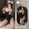QQNY Estilo Japonês Bonito Macacão de Água Morta Sexy Casual Maiô Vestido de Ginástica Cor Sólida Casual Livre Puro Desejo Mulheres