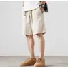 Bermudas Casuais Masculinas Verão 2026 Novas Finas Lisas Retas de Comprimento Médio Marca Americana Tendência Calças de Cinco Pontos Largas Roupa Masculina