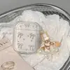 Nuevo Lazo Tridimensional Adecuado para Estuche de Auriculares AirPods Pro3 Apple 4 Transparente Fantasma Polvo Brillante