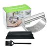 Prensa de ajo de acero inoxidable Amazon 430, 3 piezas, manual, anillo para machacador de ajo, prensa de ajo, pelador de ajo