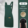 Delantal para catering con impresión de logo, impermeable y a prueba de aceite, adecuado para supermercados, tiendas de té de leche, ropa de trabajo para mujer y restaurantes de hot pot