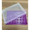Caixa de Tubos PCR de 96 Poços, Suporte para 8 Tubos, Caixa de Tubos de Centrífuga de 0,2ml, Suporte Pequeno Amarelo para Tubos de Centrífuga, 50 Peças por Caixa