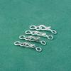 Hebilla de Plata de Ley S925 Hebilla Combinada Hebilla Conectora de Collar Wenwan Gancho de Signo de Interrogación Cadena para Suéter Pulsera Accesorios de Plata
