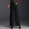 Pantalones de Pierna Ancha Estilo Temperamento para el Trabajo para Mujer Otoño/Invierno 2026 Nuevos Pantalones Rectos Adelgazantes de Cintura Alta Sueltos con Caída Pantalones Casuales