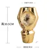 Adorno de artesanía en cerámica con baño de oro y plata, estilo moderno de lujo ligero, para la decoración del vestíbulo y la entrada del hotel