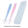 Colher de silicone para bebê, colher sensível à temperatura, suplemento de medicina para alimentação de água infantil, colher macia anti-escaldante, talheres para bebês