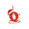 Decoraciones Navideñas Creativas Transfronterizas para Sombreros Navideños con Letras en Inglés, Adornos para Árbol de Navidad, Acrílico En Stock 26 Letras