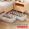 Instalación sin PVC Caja de Almacenamiento de Zapatos Transparente para el Hogar Marco de Acero Engrosado Caja de Almacenamiento Plegable Almacenamiento Bajo la Cama Caja de Zapatos