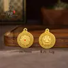 Tienda de Oro Mismo Estilo Dorado Antiguo Esmalte Giratorio Brújula de Ocho Tesoros Colgante Nuevo Estilo Chino Giratorio Brújula de Ocho Tesoros Colgante