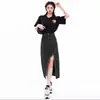 Falda de Mezclilla Irregular con Borde Crudo 2025 Falda de Cintura Alta Ajustada de Longitud Media de Gama Alta para Personas Bajas Estilo Nuevo para Mujeres