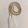 Directamente del fabricante: Hilo de Coser de Poliéster Blanco con Borlas de Doble Extremo, Cordones de Borla y Borlas con Cordón