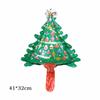 Mini Globos de Película de Aluminio de Navidad Papá Noel Muñeco de Nieve Bastón Globos Campanas de Árbol de Navidad Globos de Muñeco de Nieve