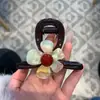 Elegante pinza de garra floral para peinado semi-recogido, nuevo modelo 2026 para mujer, pinza de tiburón de tamaño mediano para la parte trasera de la cabeza, accesorio para el cabello