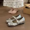 Zapatos planos Mary Jane de estilo francés, elegantes, que realzan la altura, con lazo, nueva colección otoño 2026 para mujer, versátiles y adecuados para el trabajo, zapatos estilo ballet
