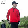 PGM Roupas de Golfe Masculina Camiseta de Manga Longa Top Esportivo Quente Gola com Zíper Padrão de Contas Roupas