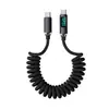 Cable de Datos Doble Tipo-C de Carga Rápida 120W con Pantalla Digital Spring Jingyao Adecuado para Huawei Apple 15/16 Cable de Carga Transfronterizo