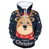Europa y Estados Unidos transfronterizo AliExpress chalecos navideños populares Papá Noel impresión digital 3D parejas casual suéter Wei