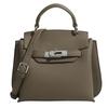 Bolso Kelly de alta gama 2025 Nuevo Bolso de Mujer Moda Commuter Retro Patrón Lichi Hebilla de Cerradura Hombro Cruzado Bolso de Cuero