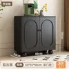 Aparador Vintage Francês para Sala de Jantar, Sala de Estar, Uso Doméstico, Armário de Armazenamento Integrado, Estante Minimalista Moderna Montada na Parede Cor Creme
