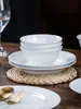 Venta al por mayor Chinos Color de Bajo Esmalte a Alta Temperatura Porcelana Cerámica Tazones, Tazones Domésticos, Platos, Platos de Servir, Vajilla, Inauguración de Casa Alta Temperatura