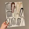 Pasador de Pelo en Forma de U con Perlas para Mujer, Pinza para Moño, Herramienta de Peinado, Pasador Fijo, Nuevo Estilo Chino, Accesorio de Cabello de Alta Gama