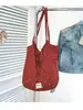 Bolsa de Lona con Lunares de Gran Capacidad Estilo Perezoso Coreano 2025 Nueva Bolsa de Hombro Tote para Viajes Cotidianos Bolsita de Axila de Nicho