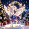 2027 Ano do Carneiro Acrílico Pingente de Carro Fofo Cordeiro do Zodíaco Ornamento Pendurado no Interior do Carro Pingente de Decoração para Festival de Natal