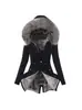 Parka de Algodón Cálida Ajustada para Mujer Amazon Chaqueta Gruesa de Algodón con Cuello de Piel y Capucha para Protección contra el Frío de Otoño e Invierno
