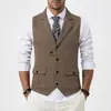 Chaleco de hombre de comercio exterior de Amazon con solapa, de un solo botón, para bodas, novios y padrinos de boda, se usa debajo de un traje como vestimenta formal