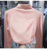 Camiseta Base Térmica de Forro Polar Doble Cara Cangrejo Cinco Estrellas para Mujer Otoño e Invierno Top Moda Femenina Coreana Camiseta de Manga Larga de Forro Polar Ajustada