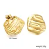 Pendientes Asimétricos de Alta Gama de Tendencia Europea y Americana Elegantes de Acero Inoxidable 18K Pendientes de Moda Versátiles para Mujer