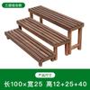 Escalón de Madera Maciza Pie de Apoyo Madera Carbonizada para Exteriores Madera Anticorrosiva Marco de Flores Escalera Suelo Balcón Marco de Flores Suculentas Camino Exterior MC