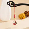 Colgante de Cerámica Colorida Estilo Chino Gato de la Suerte para Teléfono Versátil Etiqueta de Paz y Salud Colgante para Bolso Correa para Teléfono