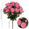 Ramas de rododendro artificiales al por mayor del fabricante, parterres de flores de azalea falsas, decoraciones de jardín, flores de seda para colocar en el suelo para paisajismo de centros comerciales y áreas escénicas