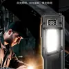 Nueva Luz de Trabajo Magnética Transfronteriza Lámpara con Pinza Recargable por USB Atenuación de Ocho Niveles Linterna Frontal Multifuncional Linterna LED