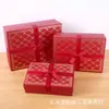 Cinta de Lazo Malla de Gama Alta Caja de Regalo de Tres Piezas Cuadrada Recuerdo de Cumpleaños Seis Colores Regalo Caja de Regalo Festiva